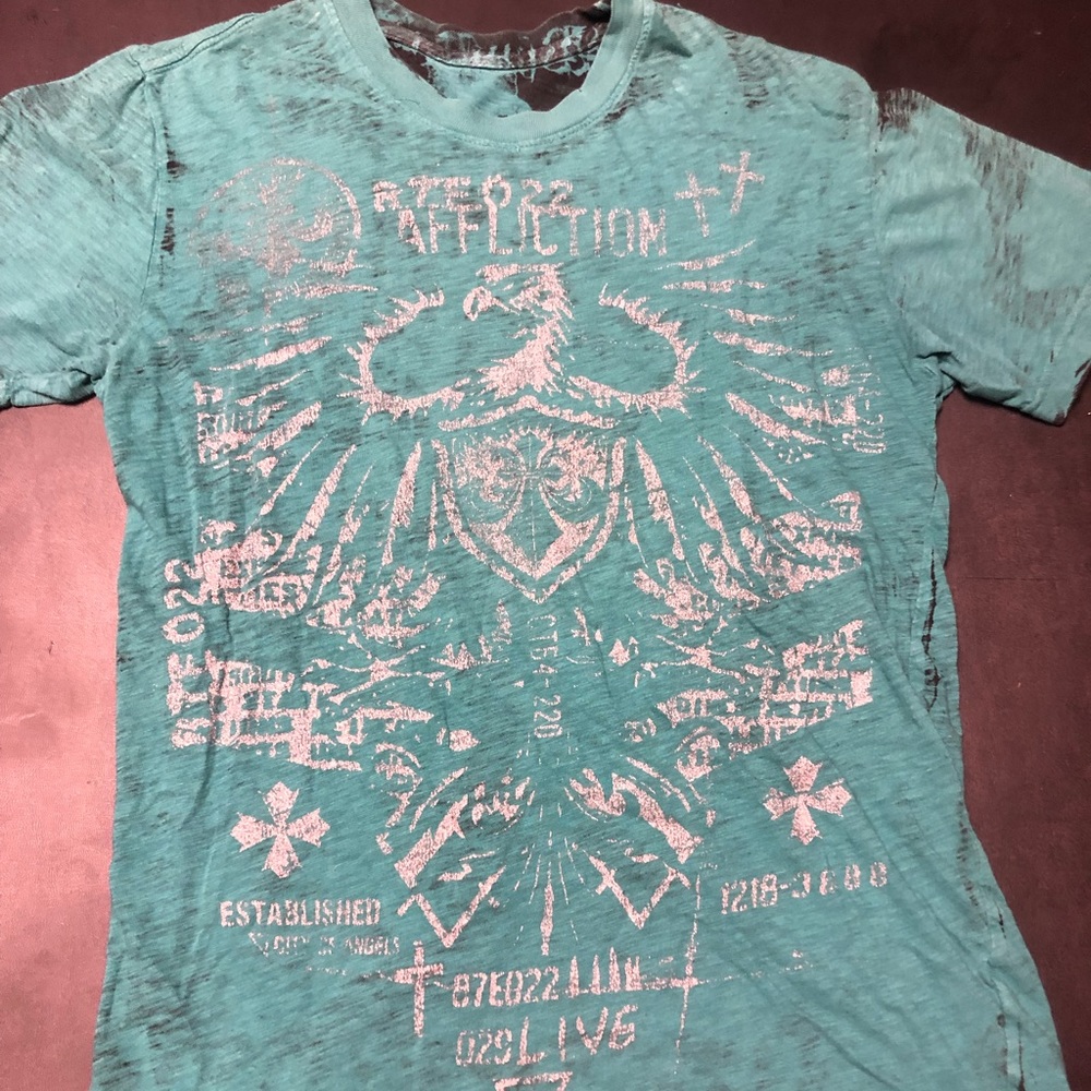 Affliction blue T-shirt